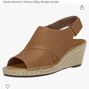 Clark’s Petrina Abby Wedge Sandals Size 6.5